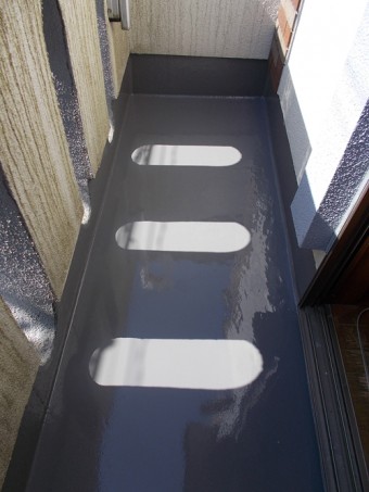 バルコニーの防水工事　目黒区I様邸